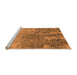 Sideview of Machine Washable Oriental Orange Industrial Area Rugs, wshurb2593org