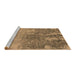 Sideview of Machine Washable Oriental Brown Industrial Rug, wshurb2593brn