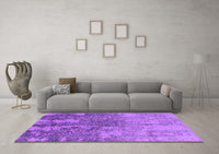 Machine Washable Oriental Purple Industrial Rug, wshurb2593pur