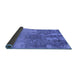 Sideview of Oriental Blue Industrial Rug, urb2593blu