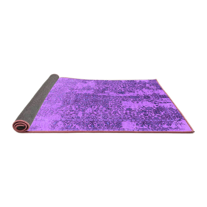 Sideview of Oriental Purple Industrial Rug, urb2593pur