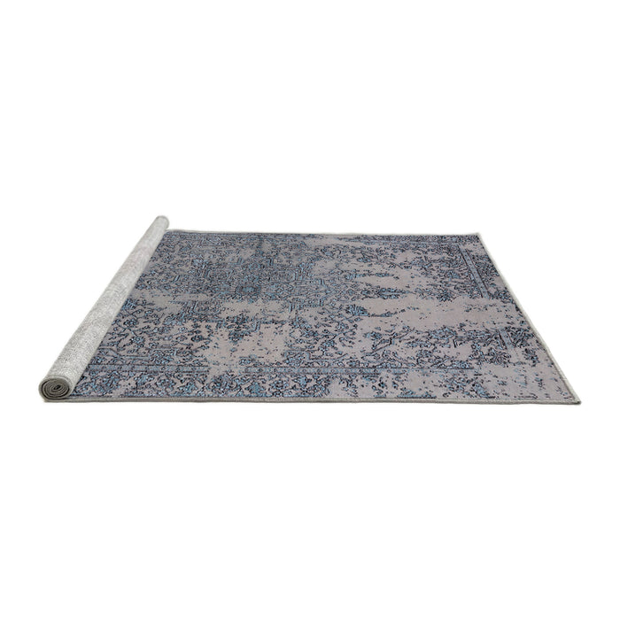 Sideview of Machine Washable Industrial Modern Dark Gray Rug, wshurb2594