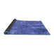 Sideview of Oriental Blue Industrial Rug, urb2594blu