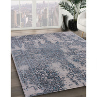 Mid-Century Modern Dark Gray Oriental Rug, urb2594