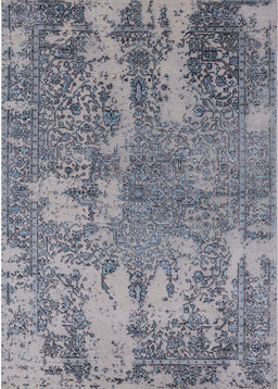 Mid-Century Modern Dark Gray Oriental Rug, urb2594