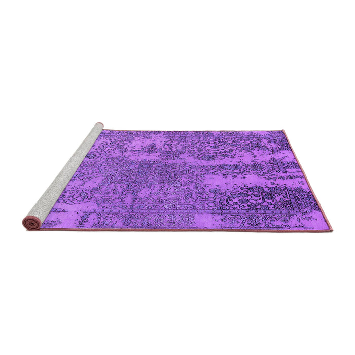 Sideview of Machine Washable Oriental Purple Industrial Area Rugs, wshurb2594pur