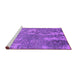 Sideview of Machine Washable Oriental Purple Industrial Area Rugs, wshurb2594pur