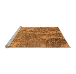 Sideview of Machine Washable Oriental Orange Industrial Area Rugs, wshurb2594org