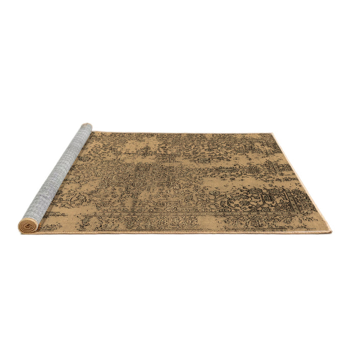 Sideview of Machine Washable Oriental Brown Industrial Rug, wshurb2594brn