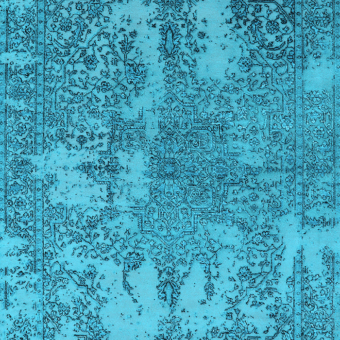Machine Washable Oriental Light Blue Industrial Rug, wshurb2594lblu