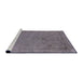 Sideview of Machine Washable Industrial Modern Viola Purple Rug, wshurb2595