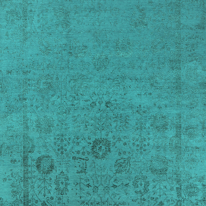 Machine Washable Oriental Turquoise Industrial Area Rugs, wshurb2595turq