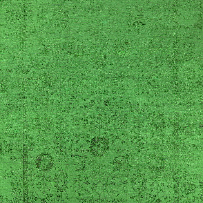 Machine Washable Oriental Green Industrial Area Rugs, wshurb2595grn