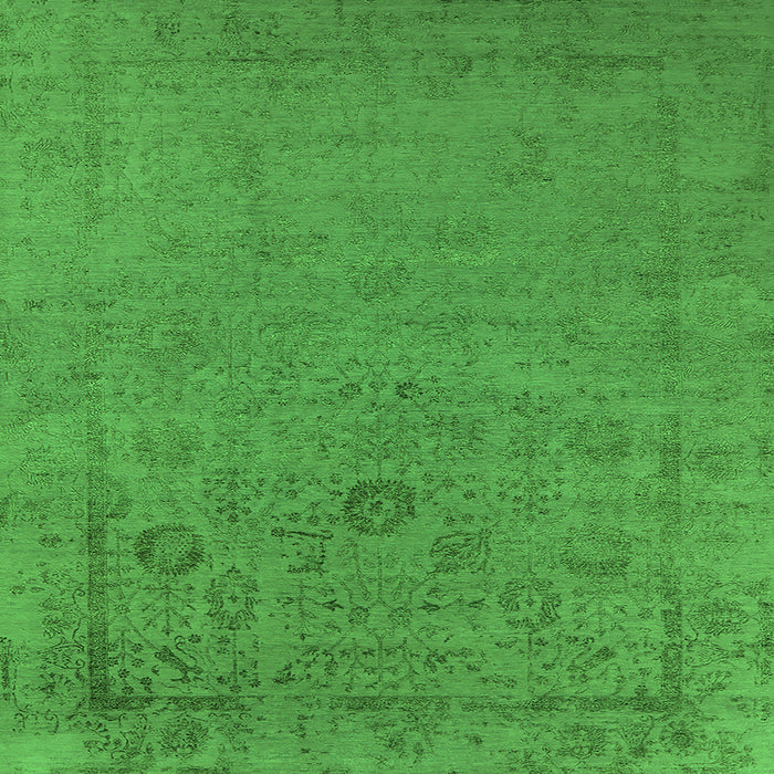 Square Oriental Green Industrial Rug, urb2595grn