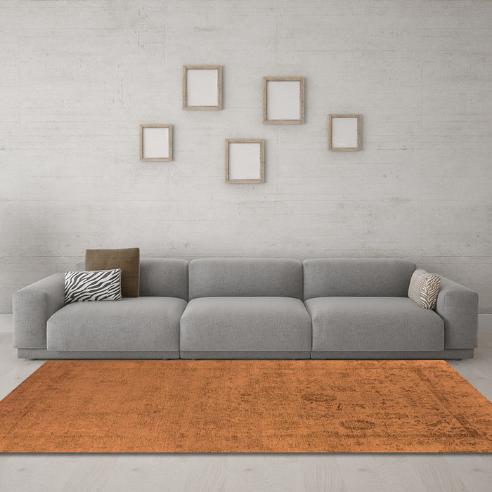 Machine Washable Oriental Orange Industrial Area Rugs in a Living Room, wshurb2595org