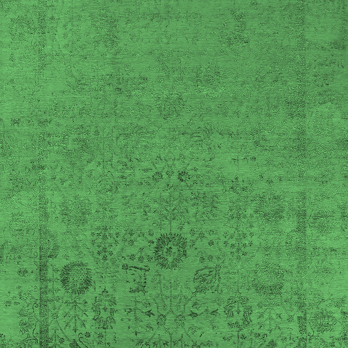 Machine Washable Oriental Emerald Green Industrial Area Rugs, wshurb2595emgrn