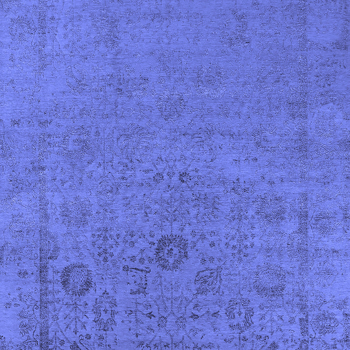 Machine Washable Oriental Blue Industrial Rug, wshurb2595blu