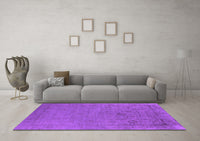 Machine Washable Oriental Purple Industrial Rug, wshurb2595pur