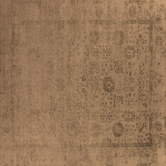 Square Oriental Brown Industrial Rug, urb2595brn