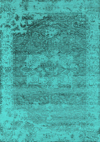 Oriental Turquoise Industrial Rug, urb2596turq