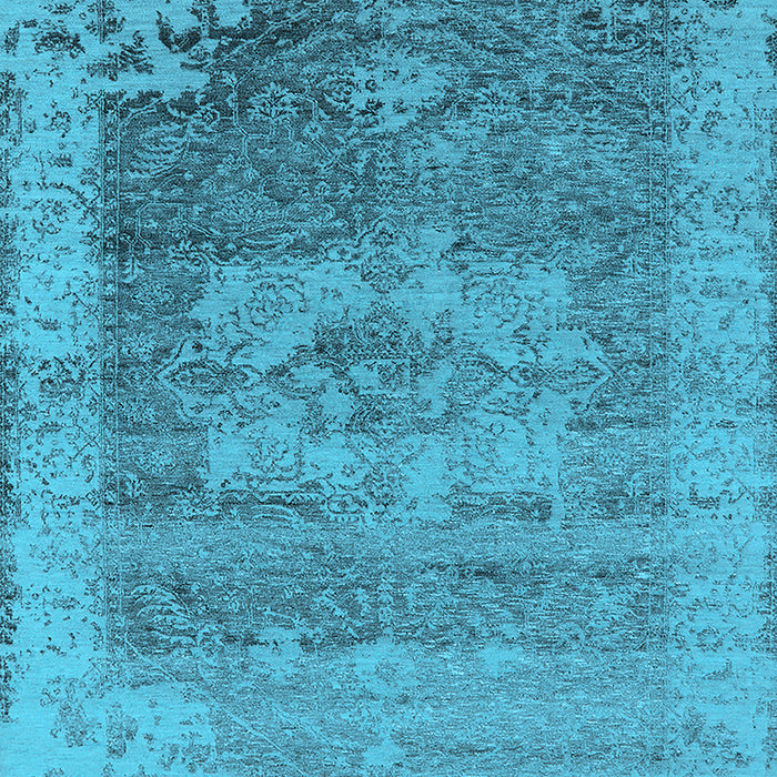 Machine Washable Oriental Light Blue Industrial Rug, wshurb2596lblu