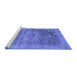 Sideview of Machine Washable Oriental Blue Industrial Rug, wshurb2596blu