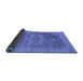 Sideview of Oriental Blue Industrial Rug, urb2596blu