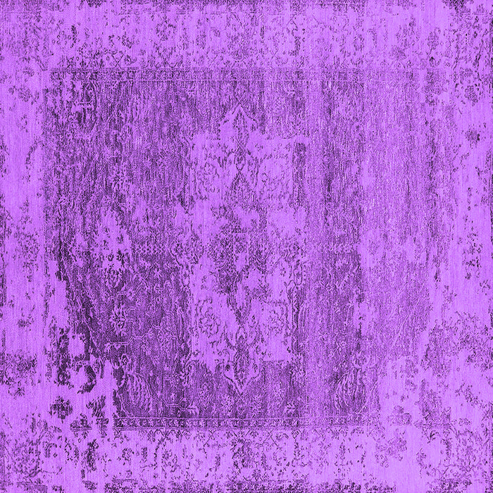 Square Machine Washable Oriental Purple Industrial Area Rugs, wshurb2596pur