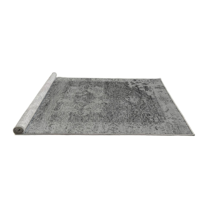 Sideview of Machine Washable Oriental Gray Industrial Rug, wshurb2596gry