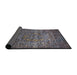 Sideview of Mid-Century Modern Black Oriental Rug, urb2597