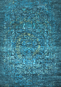 Oriental Light Blue Industrial Rug, urb2597lblu