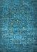 Oriental Light Blue Industrial Rug, urb2597lblu