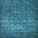 Square Oriental Light Blue Industrial Rug, urb2597lblu