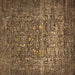 Square Oriental Brown Industrial Rug, urb2597brn