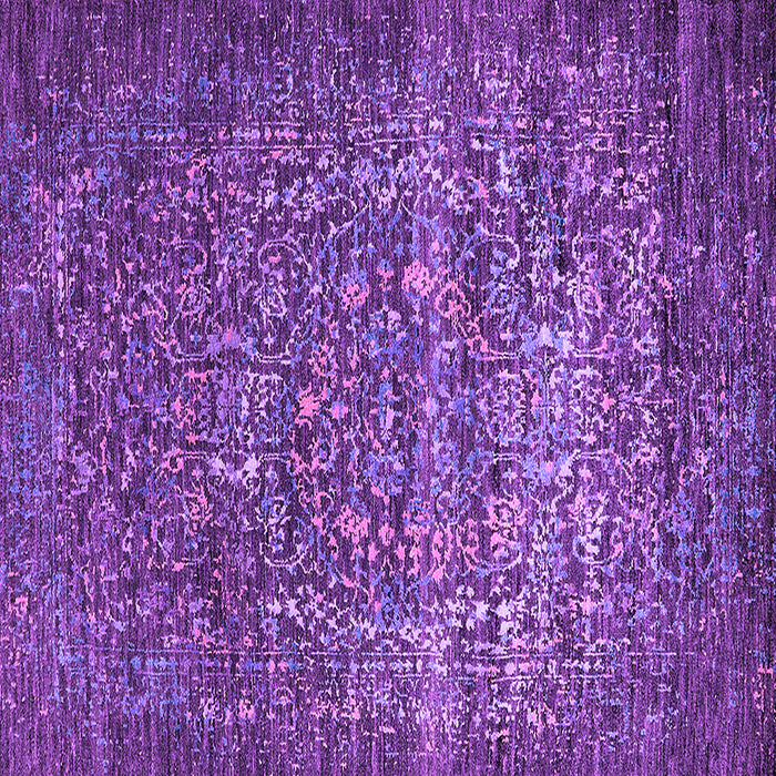 Square Machine Washable Oriental Purple Industrial Area Rugs, wshurb2597pur