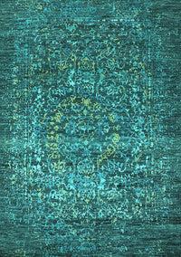 Oriental Turquoise Industrial Rug, urb2597turq