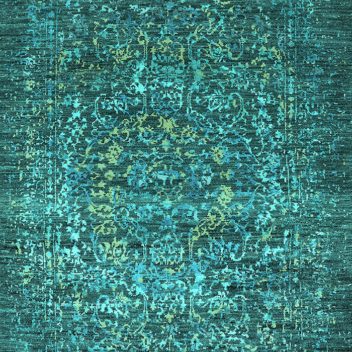 Oriental Turquoise Industrial Rug, urb2597turq