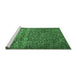 Sideview of Machine Washable Oriental Emerald Green Industrial Area Rugs, wshurb2597emgrn