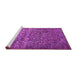 Sideview of Machine Washable Oriental Pink Industrial Rug, wshurb2597pnk