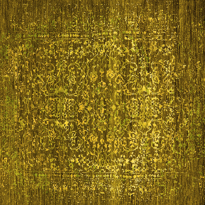 Square Oriental Yellow Industrial Rug, urb2597yw