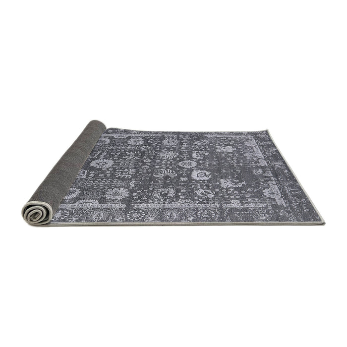 Sideview of Mid-Century Modern Dark Gray Oriental Rug, urb2598