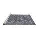 Sideview of Machine Washable Industrial Modern Dark Gray Rug, wshurb2598