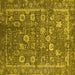 Square Oriental Yellow Industrial Rug, urb2598yw