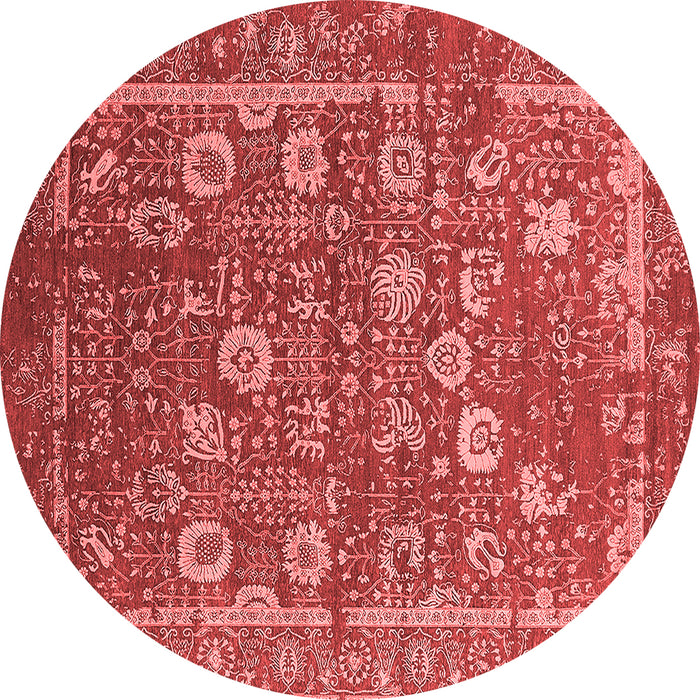 Machine Washable Oriental Red Industrial Rug, wshurb2598red