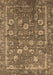 Machine Washable Oriental Brown Industrial Rug, wshurb2598brn