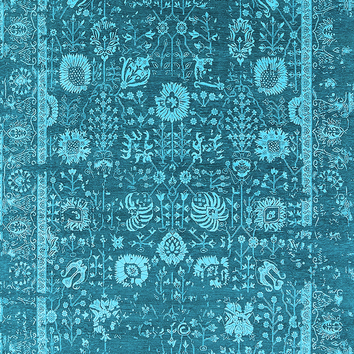 Machine Washable Oriental Light Blue Industrial Rug, wshurb2598lblu
