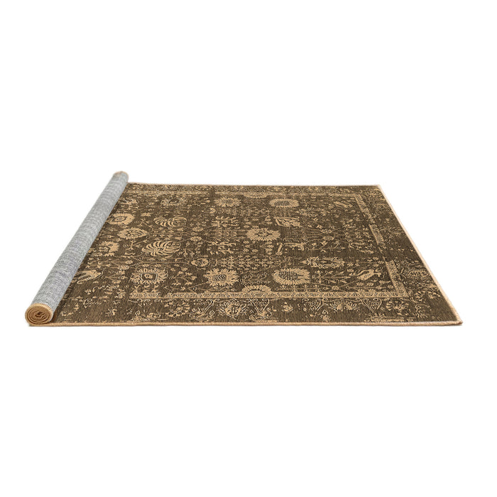 Sideview of Machine Washable Oriental Brown Industrial Rug, wshurb2598brn