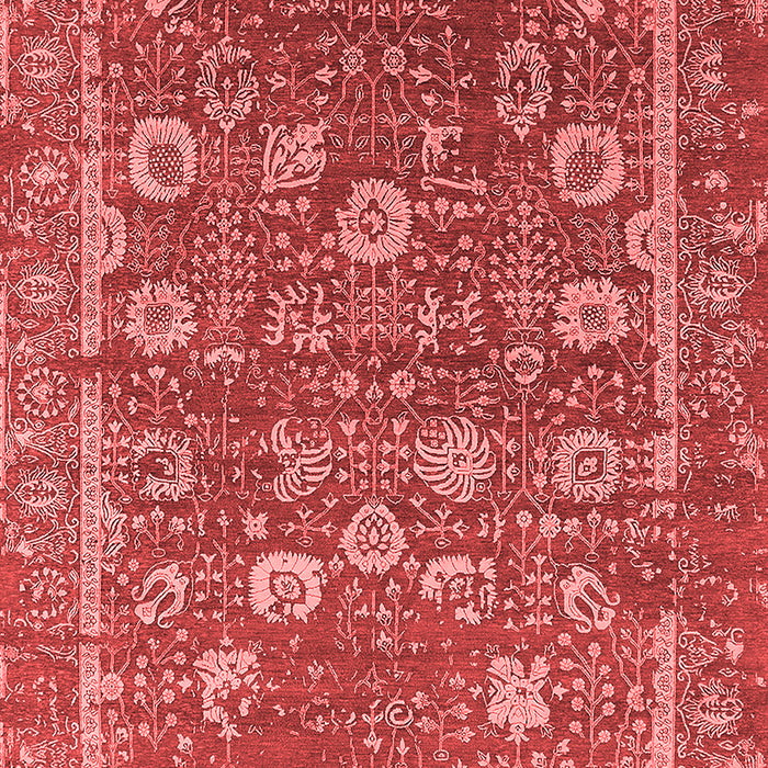 Machine Washable Oriental Red Industrial Rug, wshurb2598red