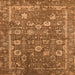 Square Oriental Orange Industrial Rug, urb2598org