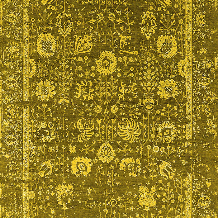 Oriental Yellow Industrial Rug, urb2598yw